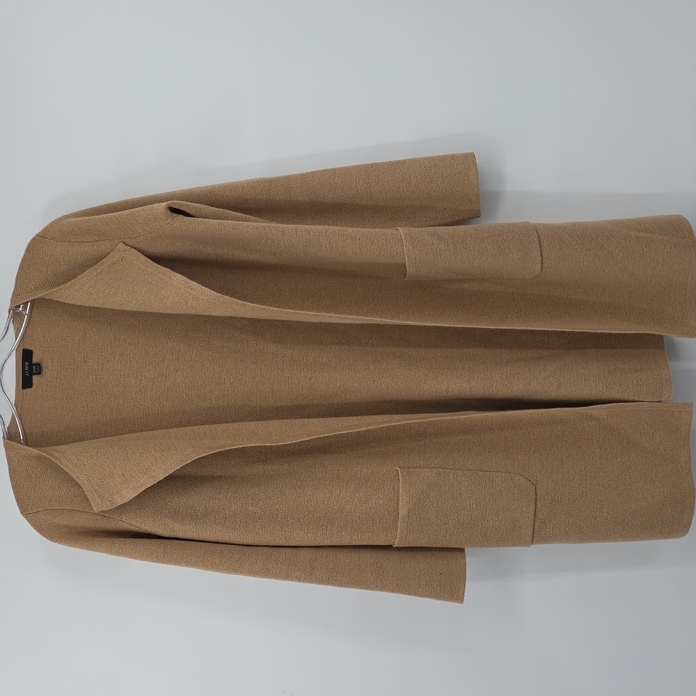 J. Crew Julitte Camel Knit Sweater Open Cardigan Size XXS